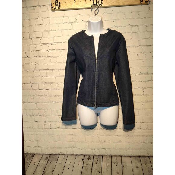 Eddie Bauer full zip like new denim jacket medium - Picture 1 of 5